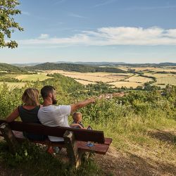 Einer der Aussichtspunkte am TOP-Wanderweg Creuzburg ist der Wisch