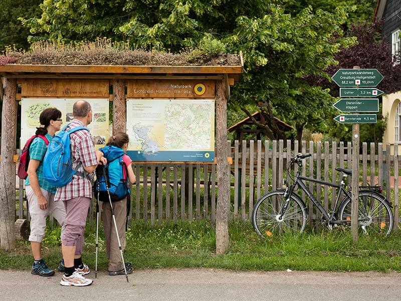Viele Wanderungen beginnen im Naturparkzentrum Fürstenhagen