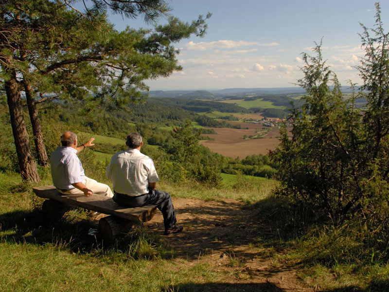 Blick von den Dieteröder Klippen auf die Landschaft im Eichsfeld